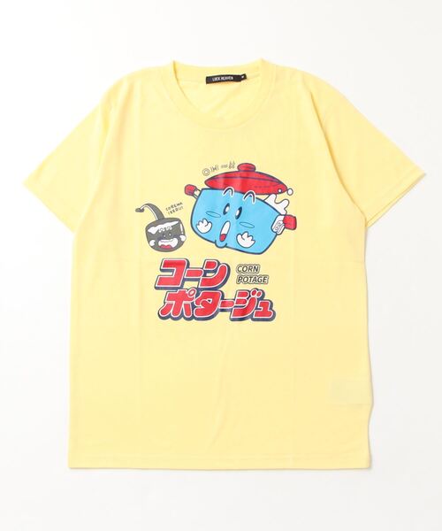 ARCADE(アーケード)の「昭和レトロ 駄菓子 飲食企業コラボ プリントTシャツ(Tシャツ/カットソー・メンズ・ブルー系/ライトイエロー系/ホワイト系2/ホワイト系1/ホワイト系3/ネイビー系/レッド系/グリーン系/イエロー系/オレンジ系・L/M/LL)」の13枚目の写真