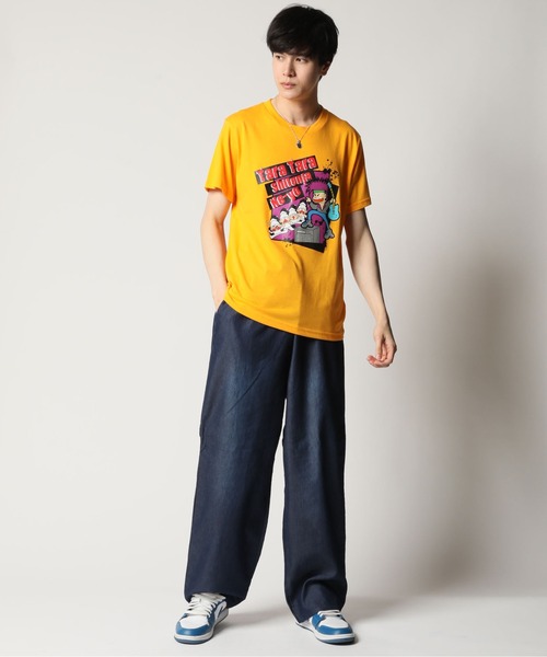 ARCADE(アーケード)の「昭和レトロ 駄菓子 飲食企業コラボ プリントTシャツ(Tシャツ/カットソー・メンズ・ブルー系/ライトイエロー系/ホワイト系2/ホワイト系1/ホワイト系3/ネイビー系/レッド系/グリーン系/イエロー系/オレンジ系・L/M/LL)」の22枚目の写真