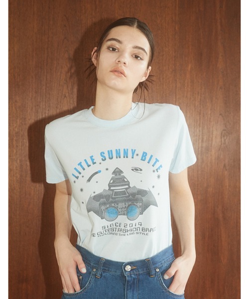 Little sunny bite（リトルサニーバイト）の「Roket tee（Tシャツ/カットソー・レディース・ホワイト/ブラック/ブルー・FREE）」の3枚目の写真
