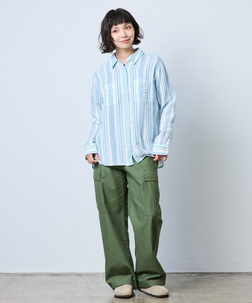 【クラウドブルー】B2847 やわらかチビエリロングシャツ URCH RNA 今年の夏はこれ！青木瀬令奈プロおすすめHeal Creekのウェアをご紹介