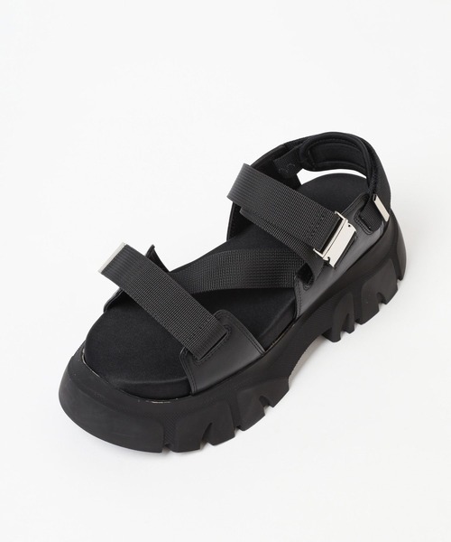 PAGEBOY（ページボーイ）の「ベルトボリュームスポサン（サンダル・レディース・ホワイト/ブラック/チャコールグレー・SMALL/MEDIUM/LARGE）」の11枚目の写真