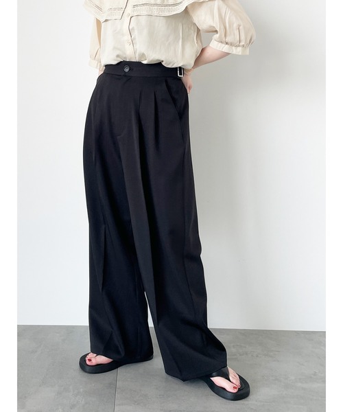 ehka sopo(エヘカソポ)の「ワイドグルカパンツ(その他パンツ・レディース・グリーン/モカ/ブラック・F)」の2枚目の写真