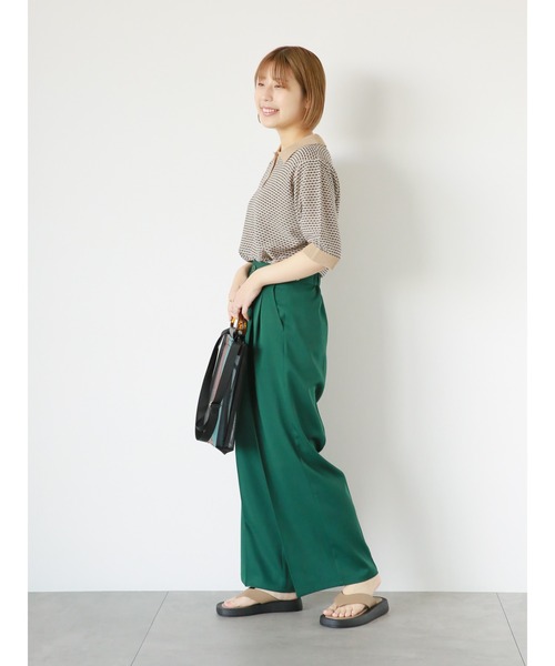 ehka sopo(エヘカソポ)の「ワイドグルカパンツ(その他パンツ・レディース・グリーン/モカ/ブラック・F)」の5枚目の写真