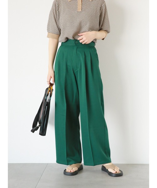 ehka sopo(エヘカソポ)の「ワイドグルカパンツ(その他パンツ・レディース・グリーン/モカ/ブラック・F)」の15枚目の写真