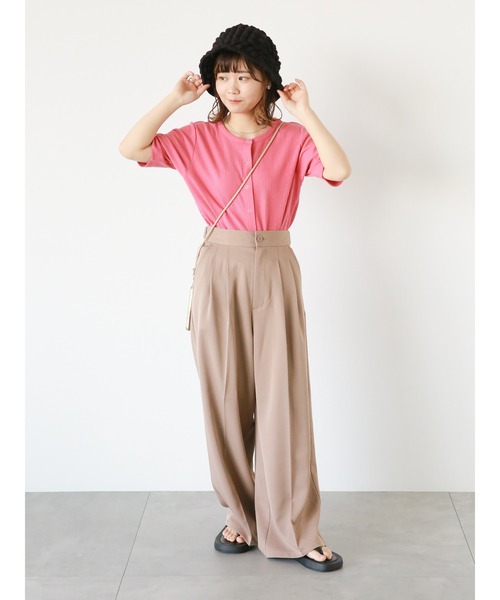 ehka sopo(エヘカソポ)の「ワイドグルカパンツ(その他パンツ・レディース・グリーン/モカ/ブラック・F)」の6枚目の写真