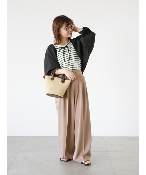 ehka sopo(エヘカソポ)の「ワイドグルカパンツ(その他パンツ・レディース・グリーン/モカ/ブラック・F)」の11枚目の写真