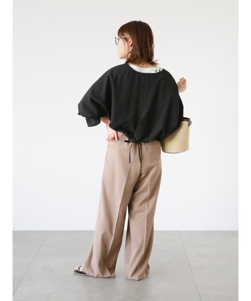 ehka sopo(エヘカソポ)の「ワイドグルカパンツ(その他パンツ・レディース・グリーン/モカ/ブラック・F)」の7枚目の写真