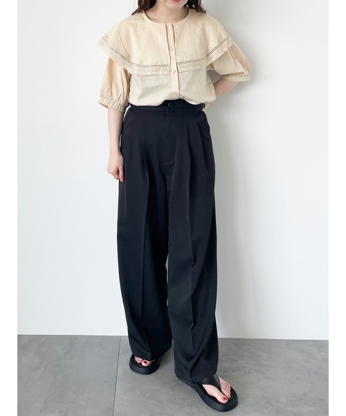 ehka sopo(エヘカソポ)の「ワイドグルカパンツ(その他パンツ・レディース・グリーン/モカ/ブラック・F)」の22枚目の写真