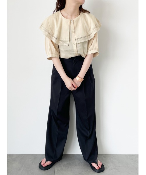 ehka sopo(エヘカソポ)の「ワイドグルカパンツ(その他パンツ・レディース・グリーン/モカ/ブラック・F)」の13枚目の写真