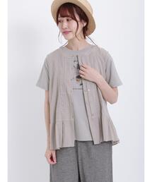 Samansa Mos2 | ドビーダブル釦レースブラウス(シャツ/ブラウス)