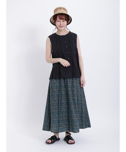 Samansa Mos2（サマンサ モスモス）の「ドビーダブル釦レースブラウス（シャツ/ブラウス・レディース・キナリ/ベージュ/ブラック・F）」の13枚目の写真