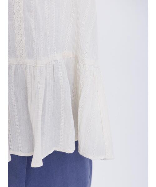 Samansa Mos2（サマンサ モスモス）の「ドビーダブル釦レースブラウス（シャツ/ブラウス・レディース・キナリ/ベージュ/ブラック・F）」の19枚目の写真