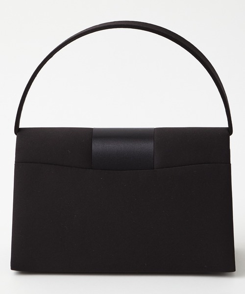 AIMER（エメ）の「【喪服・礼服用】サテン切替平リボン付きブラックフォーマルバッグ（ハンドバッグ・レディース・ブラック・FREE）」の3枚目の写真