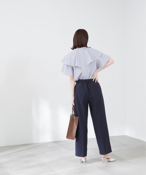 N.（N. Natural Beauty Basic）（エヌエヌナチュラルビューティーベーシック）の「◆ラッフルブラウス（シャツ/ブラウス・レディース・ブラック/オフホワイト/ブルー・MEDIUM）」の19枚目の写真