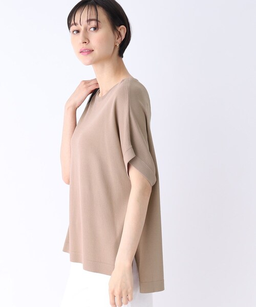 OPAQUE.CLIP（オペークドットクリップ）の「◆アイスタッチ ドルマンスリーブニット【接触冷感/洗える】（ニット/セーター・レディース・ブルー/ダークパープル/ブラック/ベージュ・42/36/38/40）」の5枚目の写真