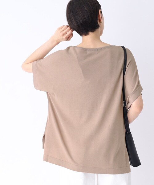 OPAQUE.CLIP（オペークドットクリップ）の「◆アイスタッチ ドルマンスリーブニット【接触冷感/洗える】（ニット/セーター・レディース・ブルー/ダークパープル/ブラック/ベージュ・42/36/38/40）」の6枚目の写真