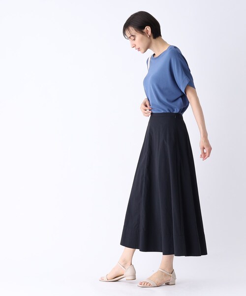 OPAQUE.CLIP（オペークドットクリップ）の「◆アイスタッチ ドルマンスリーブニット【接触冷感/洗える】（ニット/セーター・レディース・ブルー/ダークパープル/ブラック/ベージュ・42/36/38/40）」の10枚目の写真