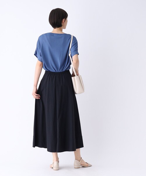 OPAQUE.CLIP（オペークドットクリップ）の「◆アイスタッチ ドルマンスリーブニット【接触冷感/洗える】（ニット/セーター・レディース・ブルー/ダークパープル/ブラック/ベージュ・42/36/38/40）」の11枚目の写真