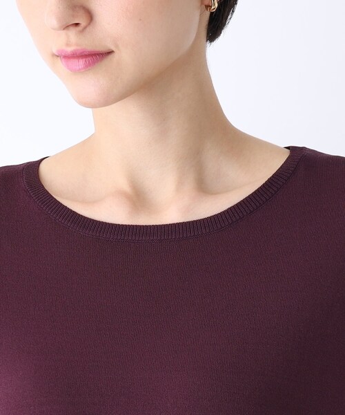 OPAQUE.CLIP（オペークドットクリップ）の「◆アイスタッチ ドルマンスリーブニット【接触冷感/洗える】（ニット/セーター・レディース・ブルー/ダークパープル/ブラック/ベージュ・42/36/38/40）」の16枚目の写真