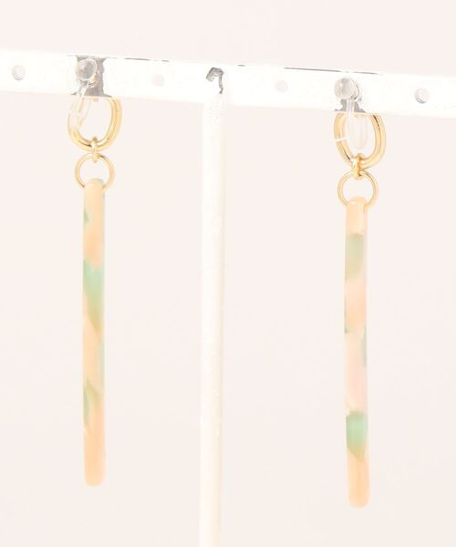 tone（トーン）の「【Cherie+Chambre】Stick Charm Earring（イヤリング・レディース・グリーン/パープル・FREE）」の4枚目の写真
