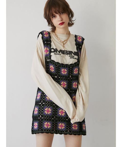 jouetie(ジュエティ)の「シンプルロゴロンT(Tシャツ/カットソー・レディース・ブラック/パープル/アイボリー・MEDIUM)」の8枚目の写真