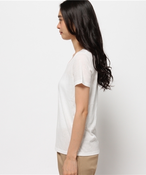 OUTLET(アウトレット)の「【CIAOPANIC TYPY】レースTシャツ(Tシャツ/カットソー・レディース・ネイビー/ホワイト・FREE)」の4枚目の写真
