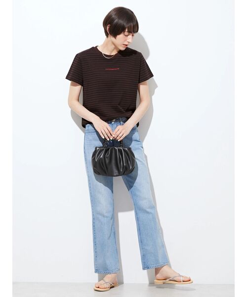 AMERICAN HOLIC（アメリカンホリック）の「刺繍ロゴボーダー半袖カットプルオーバー（Tシャツ/カットソー・レディース・ブラウン/レッド/ブラック・M/L）」の20枚目の写真