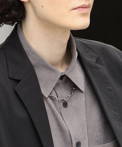 THE SHOP TK （ザ ショップ ティーケー ）の「◆【ヒルナンデス！で紹介】オーバルチェーンネックレス（ネックレス・メンズ・シルバー・00）」の2枚目の写真