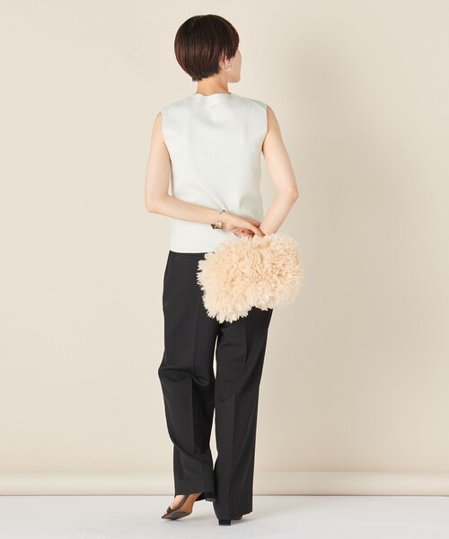 NOLLEY’S（ノーリーズ）の「《手洗い可能》ラメ総針ノースリーブプルオーバーニット（ニット/セーター・レディース・シルバー/ミント/ブラック・38）」の8枚目の写真