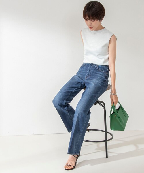 NOLLEY’S（ノーリーズ）の「《手洗い可能》ラメ総針ノースリーブプルオーバーニット（ニット/セーター・レディース・シルバー/ミント/ブラック・38）」の19枚目の写真