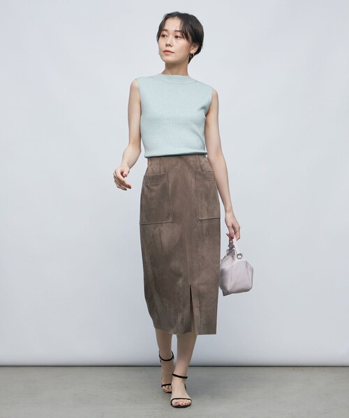 NOLLEY’S（ノーリーズ）の「《手洗い可能》ラメ総針ノースリーブプルオーバーニット（ニット/セーター・レディース・シルバー/ミント/ブラック・38）」の21枚目の写真