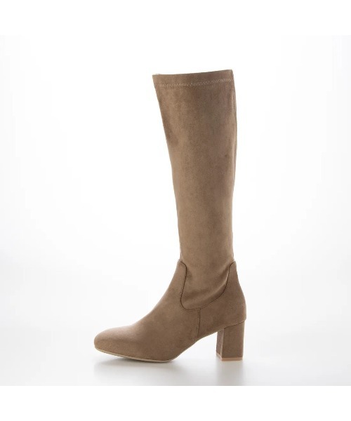 Launa lea（ラウナレア）の「スクエアトゥストレッチロングブーツ(S140)（ブーツ・レディース・アイボリー/ブラック/グレイッシュベージュ/ブラック系その他・S/L/LL/M）」の12枚目の写真