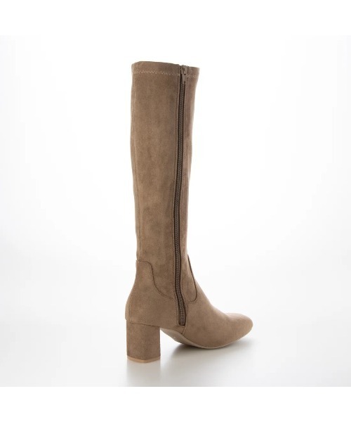 Launa lea（ラウナレア）の「スクエアトゥストレッチロングブーツ(S140)（ブーツ・レディース・アイボリー/ブラック/グレイッシュベージュ/ブラック系その他・S/L/LL/M）」の13枚目の写真