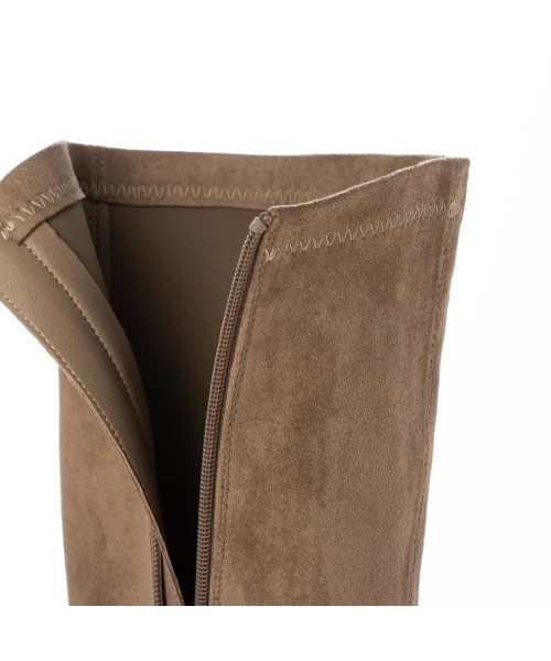 Launa lea（ラウナレア）の「スクエアトゥストレッチロングブーツ(S140)（ブーツ・レディース・アイボリー/ブラック/グレイッシュベージュ/ブラック系その他・S/L/LL/M）」の15枚目の写真