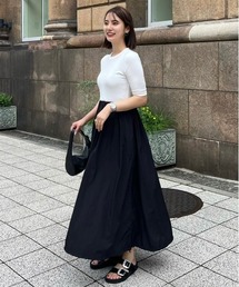 ドロストヘム異素材ドッキングワンピース