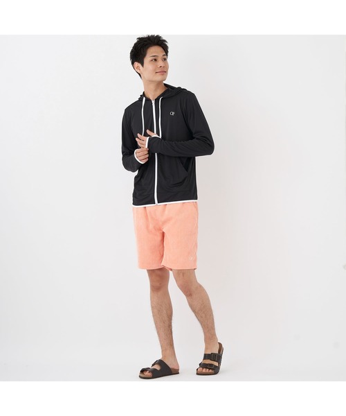 Ocean Pacific（オーシャンパシフィック）の「Ocean Pacific オーシャンパシフィック 水陸両用 水着 UVカット フード付き フルジップ 長袖 パーカー ラッシュガード（ラッシュガード・メンズ・ホワイト/ブラック・M/L/XL）」の21枚目の写真