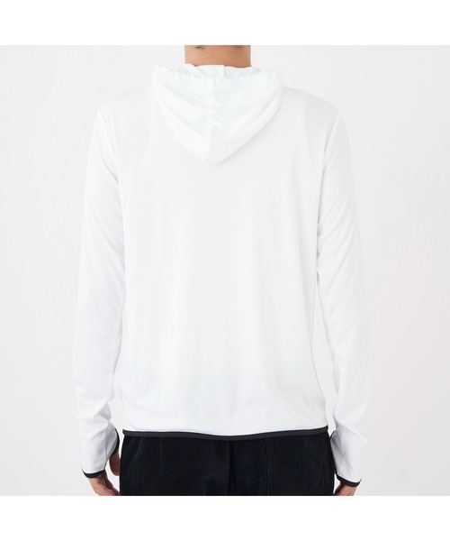 Ocean Pacific（オーシャンパシフィック）の「Ocean Pacific オーシャンパシフィック 水陸両用 水着 UVカット フード付き フルジップ 長袖 パーカー ラッシュガード（ラッシュガード・メンズ・ホワイト/ブラック・M/L/XL）」の8枚目の写真