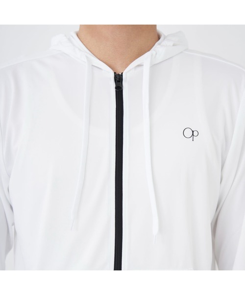 Ocean Pacific（オーシャンパシフィック）の「Ocean Pacific オーシャンパシフィック 水陸両用 水着 UVカット フード付き フルジップ 長袖 パーカー ラッシュガード（ラッシュガード・メンズ・ホワイト/ブラック・M/L/XL）」の9枚目の写真