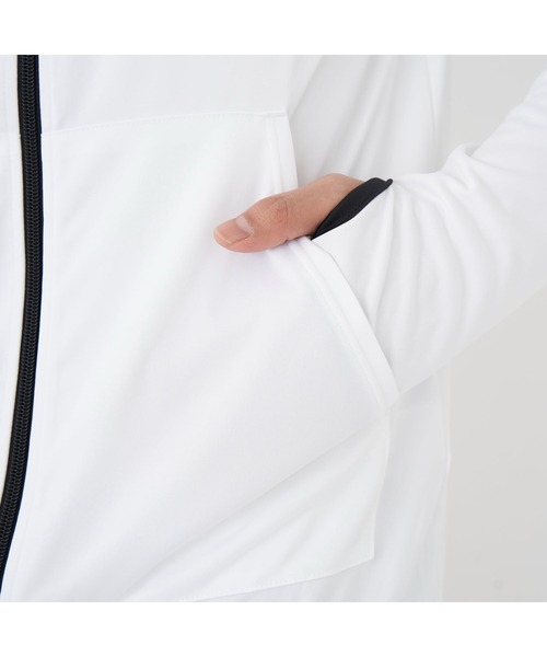 Ocean Pacific（オーシャンパシフィック）の「Ocean Pacific オーシャンパシフィック 水陸両用 水着 UVカット フード付き フルジップ 長袖 パーカー ラッシュガード（ラッシュガード・メンズ・ホワイト/ブラック・M/L/XL）」の10枚目の写真