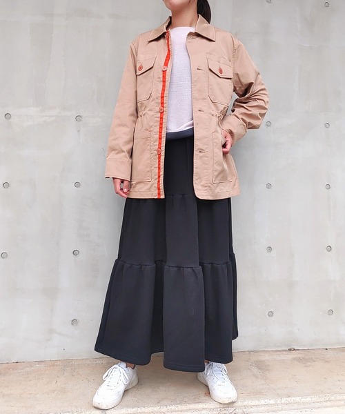 Q（キュー）の「ミリタリーブルゾン（ミリタリージャケット・レディース・オリーブ/ベージュ・MEDIUM）」の19枚目の写真