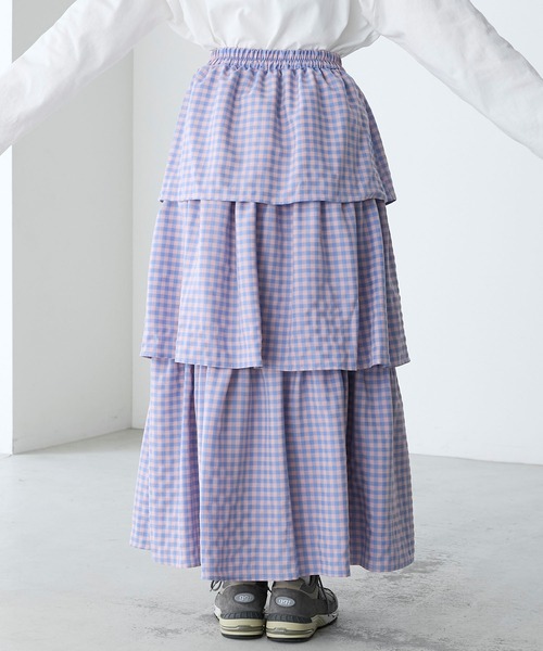 forksy.（フォルクシー）の「【forksy.】ギンガムチェックティアード