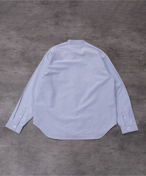 MYSELF ABAHOUSE(マイセルフアバハウス)の「ルーズ オーバー シルエット オックス バンドカラー シャツ(シャツ/ブラウス・メンズ・ホワイト/ピンク/ブルー/ストライプ・S/M/L/XL)」の7枚目の写真