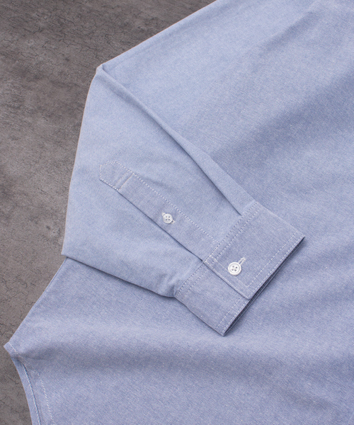 MYSELF ABAHOUSE(マイセルフアバハウス)の「ルーズ オーバー シルエット オックス バンドカラー シャツ(シャツ/ブラウス・メンズ・ホワイト/ピンク/ブルー/ストライプ・S/M/L/XL)」の9枚目の写真