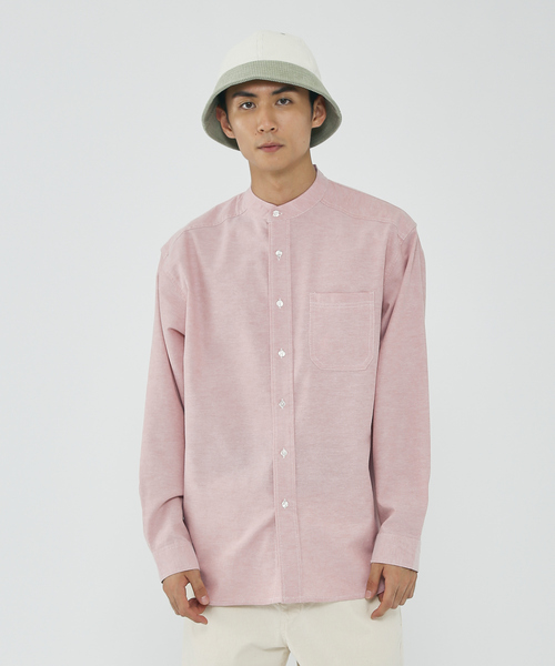 MYSELF ABAHOUSE(マイセルフアバハウス)の「ルーズ オーバー シルエット オックス バンドカラー シャツ(シャツ/ブラウス・メンズ・ホワイト/ピンク/ブルー/ストライプ・S/M/L/XL)」の21枚目の写真