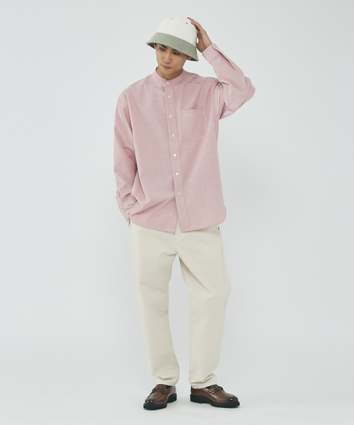 MYSELF ABAHOUSE(マイセルフアバハウス)の「ルーズ オーバー シルエット オックス バンドカラー シャツ(シャツ/ブラウス・メンズ・ホワイト/ピンク/ブルー/ストライプ・S/M/L/XL)」の22枚目の写真