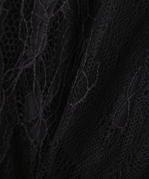 PROPORTION BODY DRESSING（プロポーションボディドレッシング）の「ラッフルレースブラウス / 1213210900（シャツ/ブラウス・レディース・ピンク/ホワイト系その他/ブラック・MEDIUM/SMALL）」の8枚目の写真