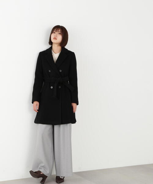 JILL by JILL STUART（ジルバイジルスチュアート）の「◇ミドルウールコート（ピーコート・レディース・ブラック/ブラウン/グレー・MEDIUM/SMALL）」の11枚目の写真