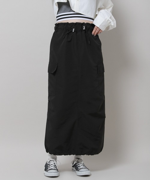 3.3 Field Trip （3.3フィールドトリップ）の「3.3 Field Trip／ドロストカーゴスカート 2979230（スカート・レディース・アイボリー/ブラック/ブルー・FREE）」の2枚目の写真
