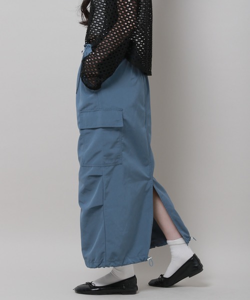 3.3 Field Trip （3.3フィールドトリップ）の「3.3 Field Trip／ドロストカーゴスカート 2979230（スカート・レディース・アイボリー/ブラック/ブルー・FREE）」の6枚目の写真