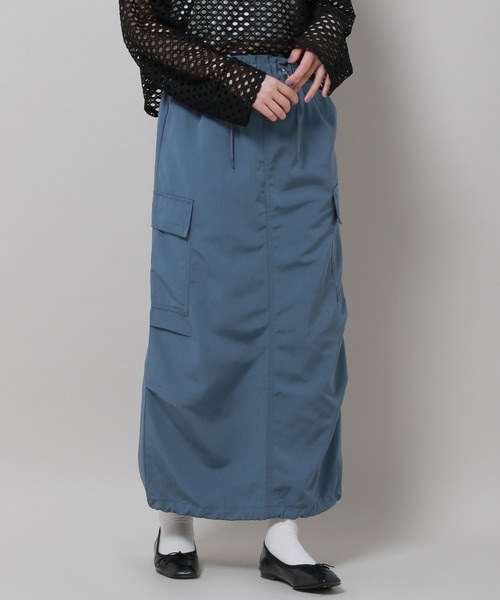 3.3 Field Trip （3.3フィールドトリップ）の「3.3 Field Trip／ドロストカーゴスカート 2979230（スカート・レディース・アイボリー/ブラック/ブルー・FREE）」の5枚目の写真